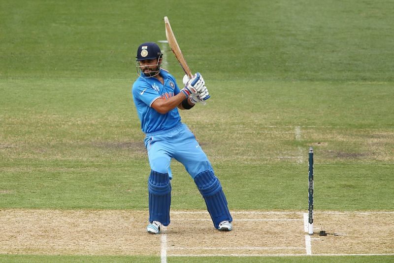 Virat Kohli during his hundred against Pakistan in the 2015 ICC Cricket World Cup. Pic: Getty Images